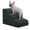 Mesa Lemon Dog Steps 3-Step Pet Ramp Stairs for Small Dogs & Cats Non-Slip Removable Easy Clean Cover