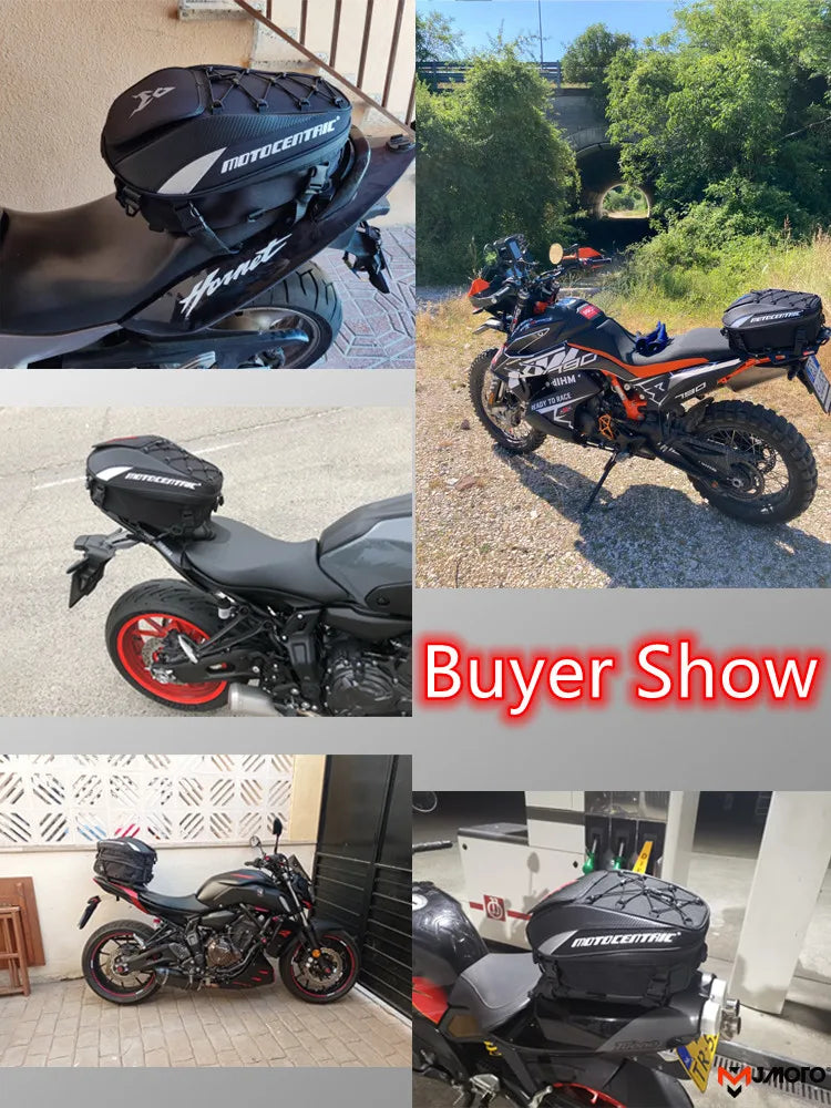 Motocentric Waterproof Motorcycle Tail Bag Multifunction Motorcycle Rear Seat Bag High Capacity Motorcycle Bag Rider Backpack