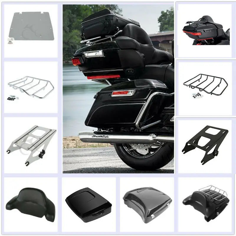 Motorcycle Trunk Luggage Rack Top Rail For Harley Touring Road King Street Glide Special Road Glide FLTRX 2014-2025 2018 19