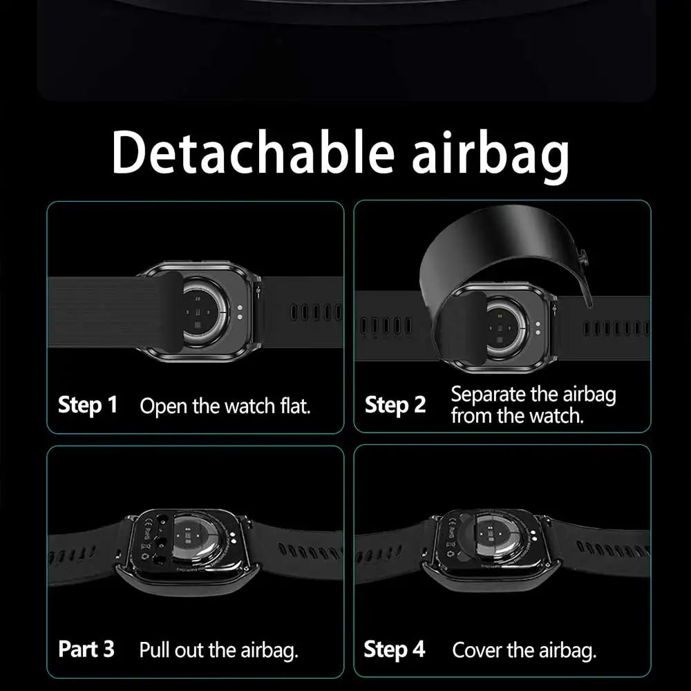 Wholesale Fashion AMOLED Health Monitor Montre Connecte Blood Pressure ECG Smart Watch With Air Pump