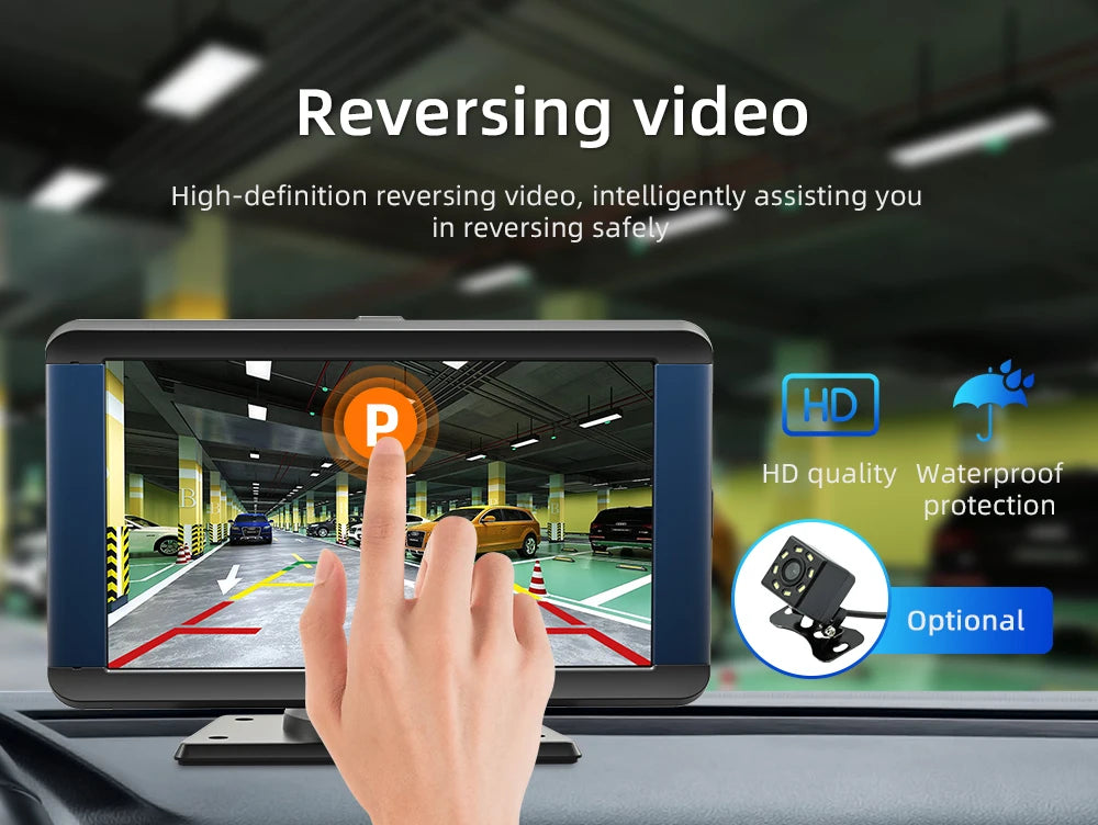 BQCC 7" IPS USD BT AUX Rearview Camera Car Monitor Wireless Carplay Android Auto Driving Car Mirrorlink Display Car Player
