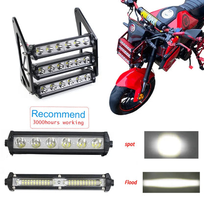 Motorcycle Headlight Headlamp Light Waterproof Front Fork Light Lamp With Bracket For Honda Grom MSX 125SF Ducati Venom MSX125