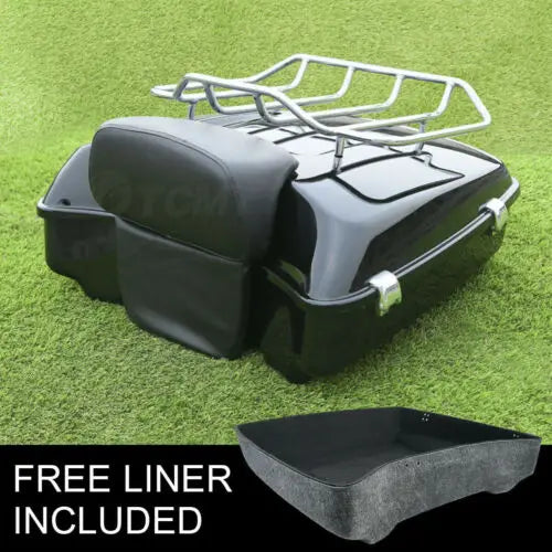 Chopped Trunk w/ Rack Razor Backrest For Harley Touring Road King Street Electra Glide 2014-2024 Motorcycle Accessories