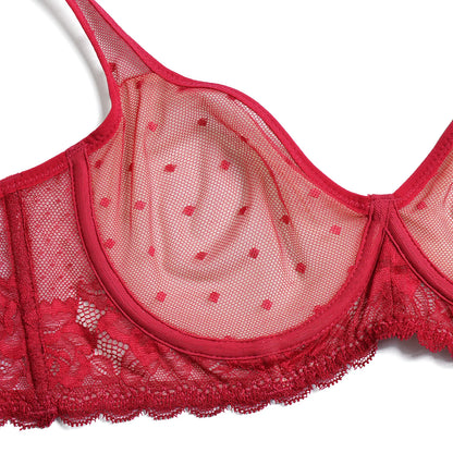 YBCG New Ultra Thin Women Bra Sexy See Through Lace Bras Mesh Perspective Wire Transparent A B C D DD E DDD F 70 75 80 85 90 95