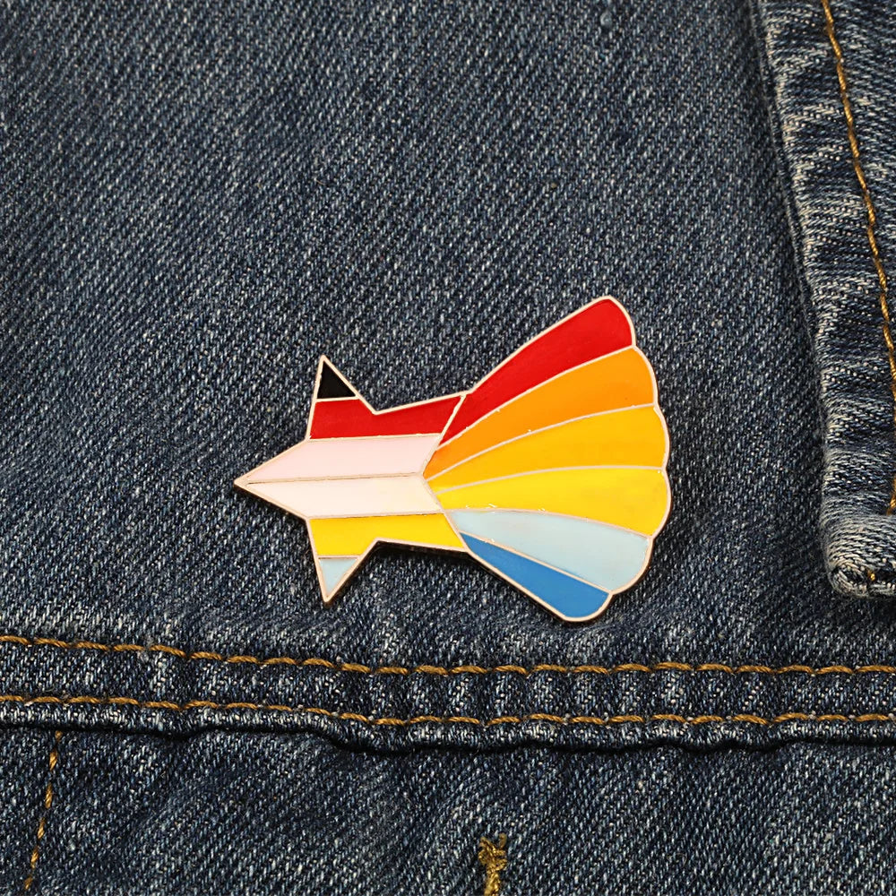 Rainbow Pin Gay Pride Brooch Cartoon Sheep Heart Enamel Lapel Pins Clothes Brooches Unisex Jewelry Gift Rainbow pencil Pin Badge