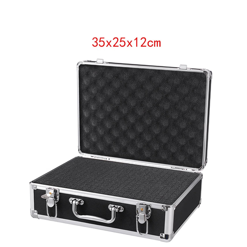 ToolBox Portable Aluminum Safety Equipment Toolbox Instrument Case Storage Box Suitcase Impact Resistant Case with Sponge