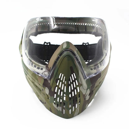F1 Full Face Tactical Mask With Single Layer Paintball Safety Anti-fog Goggle Tactical Mask Tactical Airsoft Equipment F0022