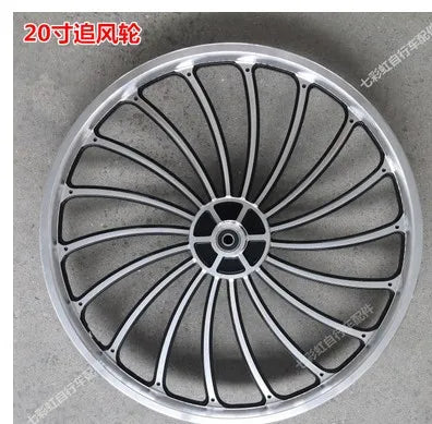Aluminum Alloy Bicycle Wheel Set for Children, Integrated Ring, Folding Car, Disc Brake, 20 Inchlloy Wheel Hub Disc Brake