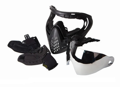 F1 Full Face Tactical Mask With Single Layer Paintball Safety Anti-fog Goggle Tactical Mask Tactical Airsoft Equipment F0022