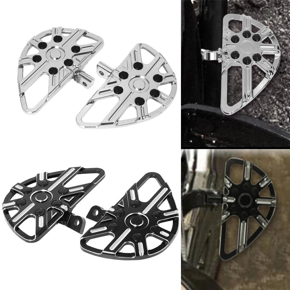 Motorcycle Driver Floorboard Male Mount Rear/ Front Foot Rest Pegs Pedal Black/Chrome For Harley Softail Touring Dyna Road Glide