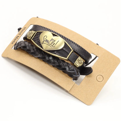Alloy Scorpion Charm Braided Leopard Genuine Men Leather Bracelets For Women Wrap Wristbands Bangles Homme Wholesale Jewel