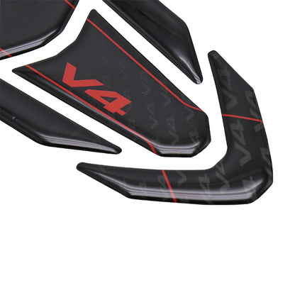 Motorcycle Sticker 3D Gel Fuel Tank Side Pad Fishbone Applique Moto Protection Board Kit FOR Ducati Streetfighter Panigale V4 S