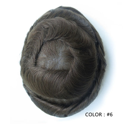 Full Swiss Lace base Blonde Hair toupee for Men indian remy hair Bleached Knots  Natural Hairline hair System for Man