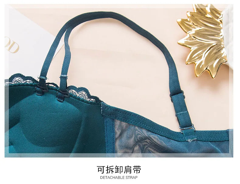 Ladies Underwear Suit Seamless underwear without steel bracket bra push up Massage palm cup Bra Set push up bra+set