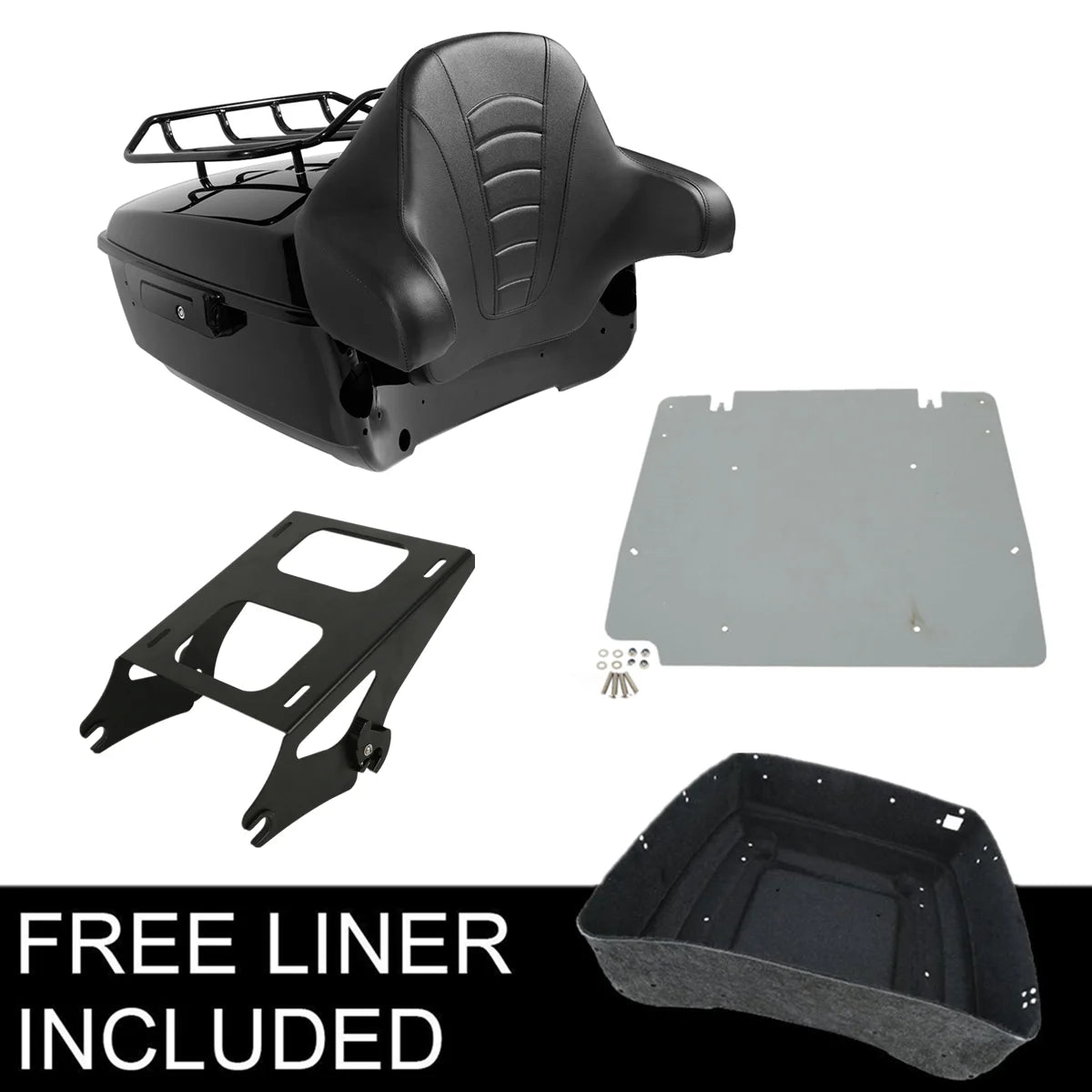 Motorcycle King Trunk Luggage Rack Plate For Harley Touring Road King Electra Glide Road Glide 2014-2025