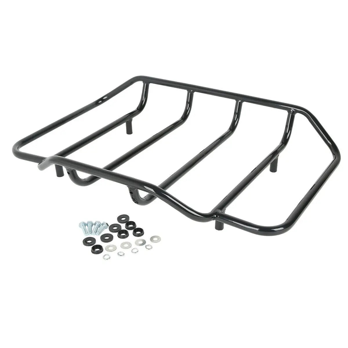 Motorcycle 5.5" Razor Trunk +Top Rack & Backrest For Harley Touring  Road King Street Electra Glide 1997-2013 2012