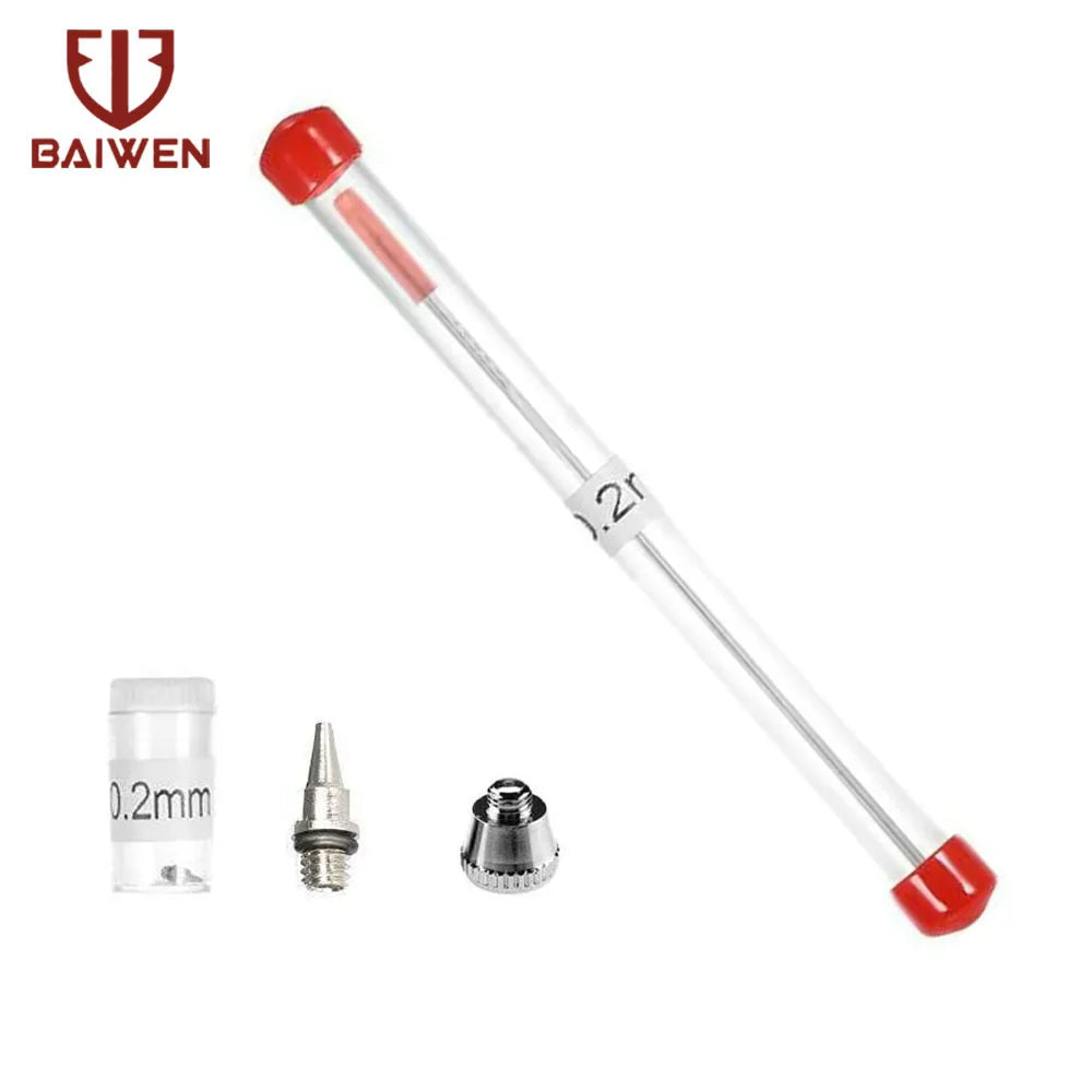 Dual-Action Airbrush with 0.2mm 0.3mm 0.5mm Nozzle Set Gravity Feed Pistol Pneumatic Kit For Cake Model Painting Makeup Tattoo