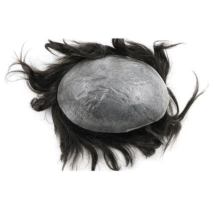 EMEDA V-looped Mens Hair Pieces 0.02mm 0.04mm Ultra Super Thin Skin Hair Replacement