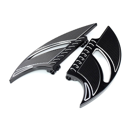 Motorcycle Front Floorboards Passenger Footboard Male Mount Foot Pegs Black/Chrome Footrest For Harley Softail Dyna XL Touring