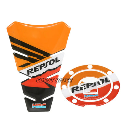 Motorcycle Chrome CBR HRC Decal Fuel Tank Cap Cover Sticker Pad For Honda CBR600RR CBR1000RR REPSOL CBR900 CBR929 CBR954 CBR250