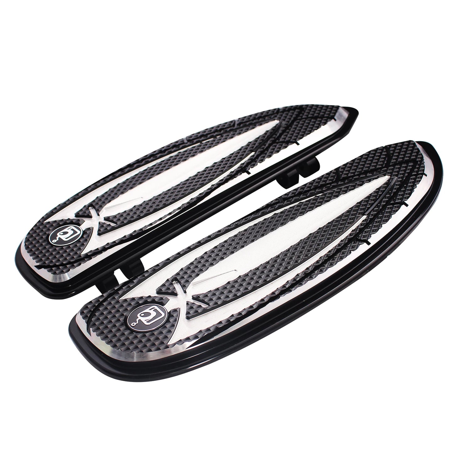 1 Pair Front Floorboards Foot Pegs Footrest Footboard For Harley FLD Dyna 2012 2013 2014 2015 2016 Motorcycle Aluminum