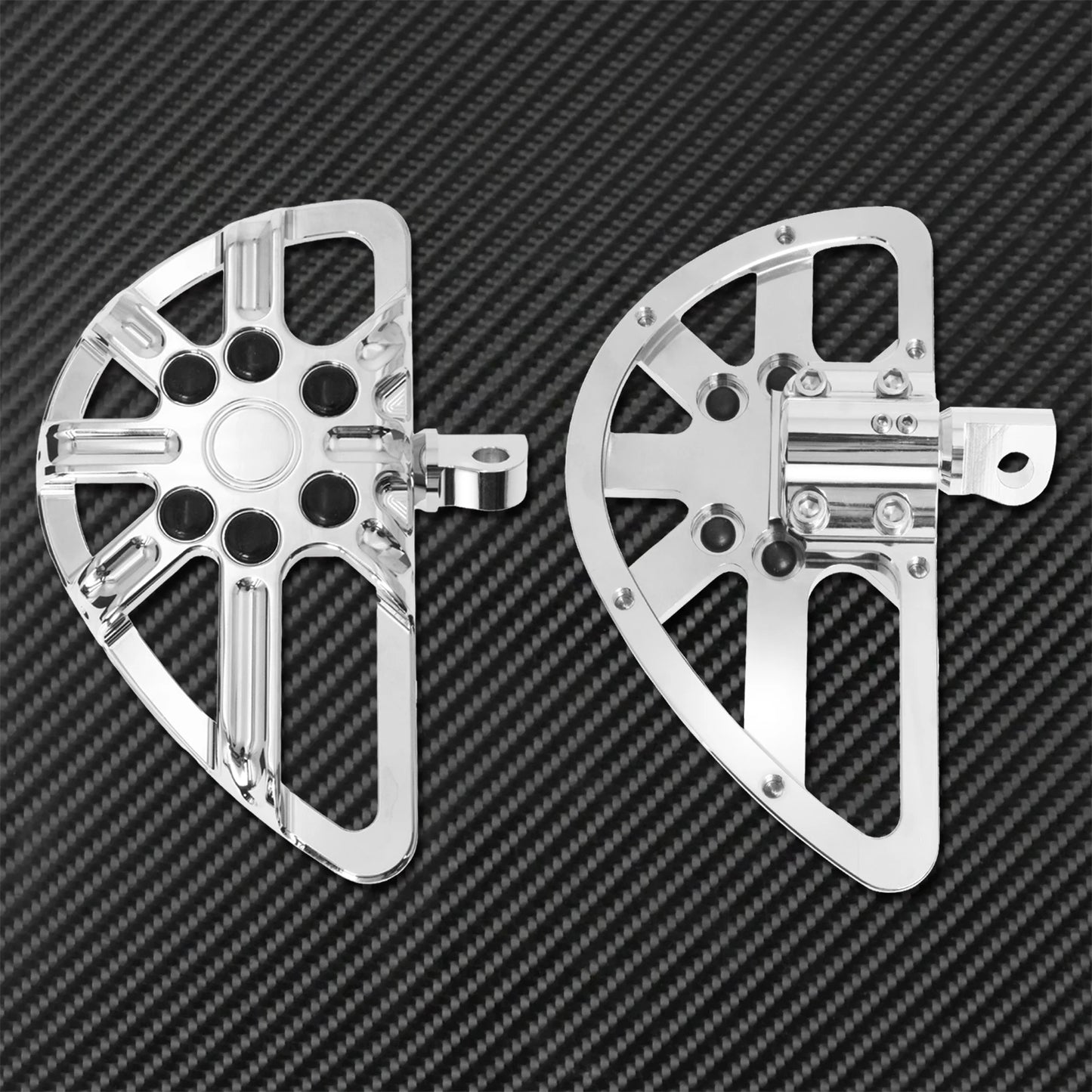 Motorcycle Floorboard Front Rear Footrest Driver Footpeg Passenger Pedal For Harley Touring Electra Street Glide Dyna Softail FL