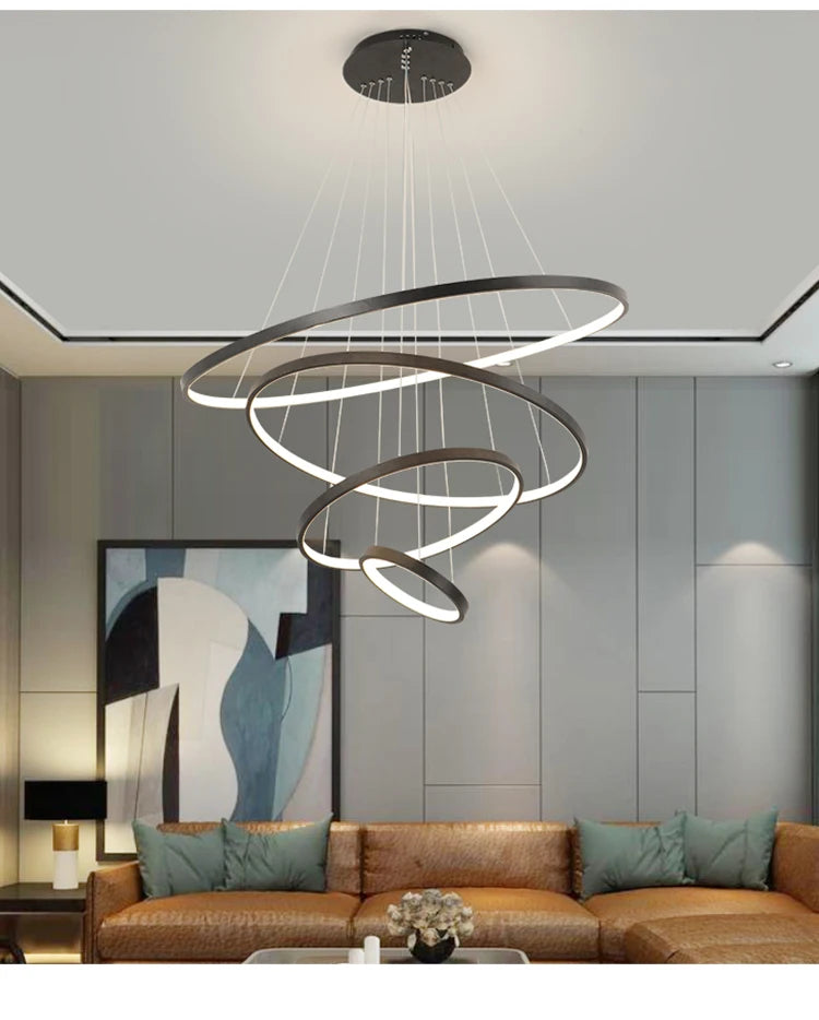 Modern led dining room chandeliers simple ring chandelier living  bedroom Lights home indoor lighting decorative Pendant Lamps