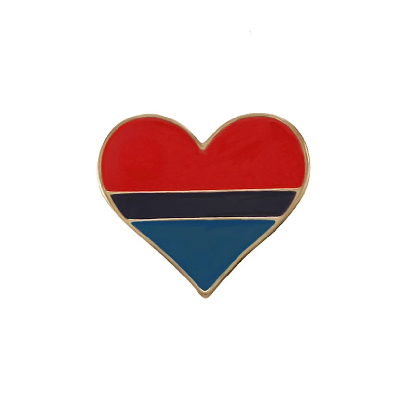 LGBT Flag Rainbow Heart Brooch Peace and Love Enamel Pins Clothes Bag Lapel Pin Gay Lesbian Pride Icon Badge Unisex Jewelry Gift