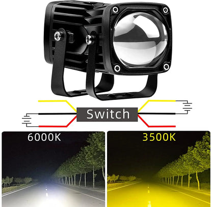 ANMINGPU 6000k/3000k LED Work Light Bar 12V 24V White Yellow Offroad Divring Fog Lights for Car Truck Atv 4x4 LED Headlights