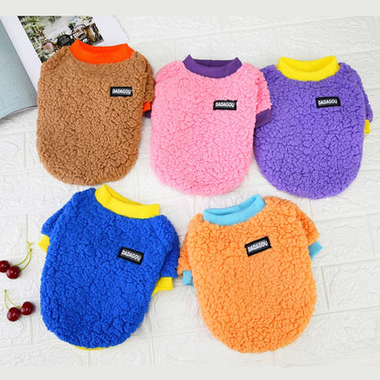 Winter Pet Dog Sweater Polar Fleece Warm Dog Clothes for Small Dog Coat Thicker French Bulldog Clothes Chihuahua Dog Accessories