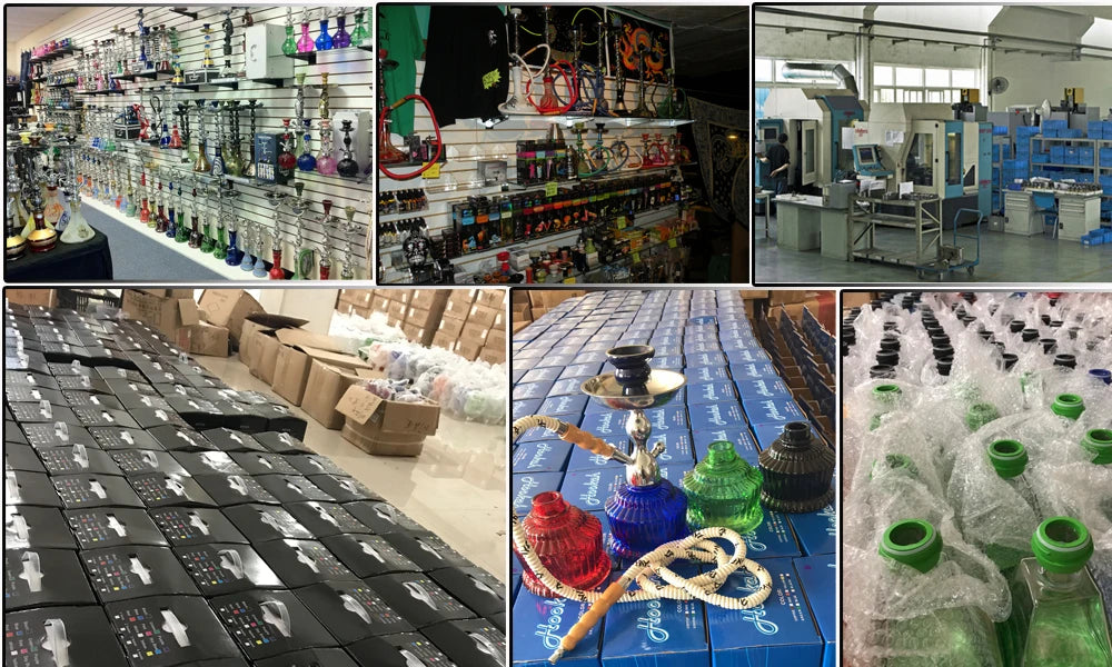 DEJAYA Travel Glass Shisha Hookah Pipe Chicha Narguile Completo Nargile with Sheesha Ceramic Bowl Charcoal Tongs Accessories