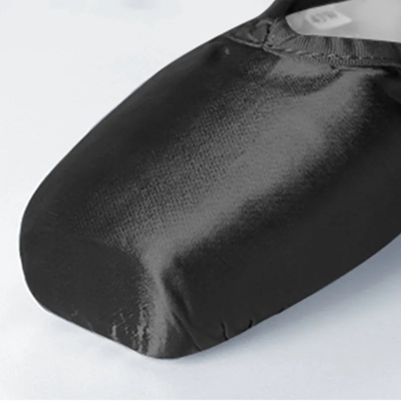 Black Satin Ballet Pointe Shoes Ladies Professional Ballet Shoes Girls Women Ballerina Shoes With Ribbons