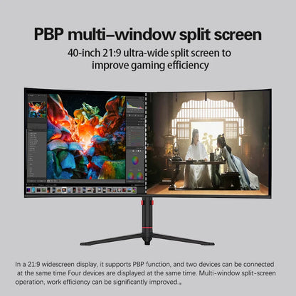 40-Inch Curved LED High Performance Gaming Monitor 75HZ 5K HDR400 for PC Computer Gamers and Office Use