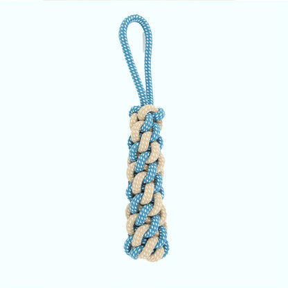 Knitted Hard Rope Dog Toy - Interactive Pet Chewing Cotton Rope for Walking and Outdoor Training Style
