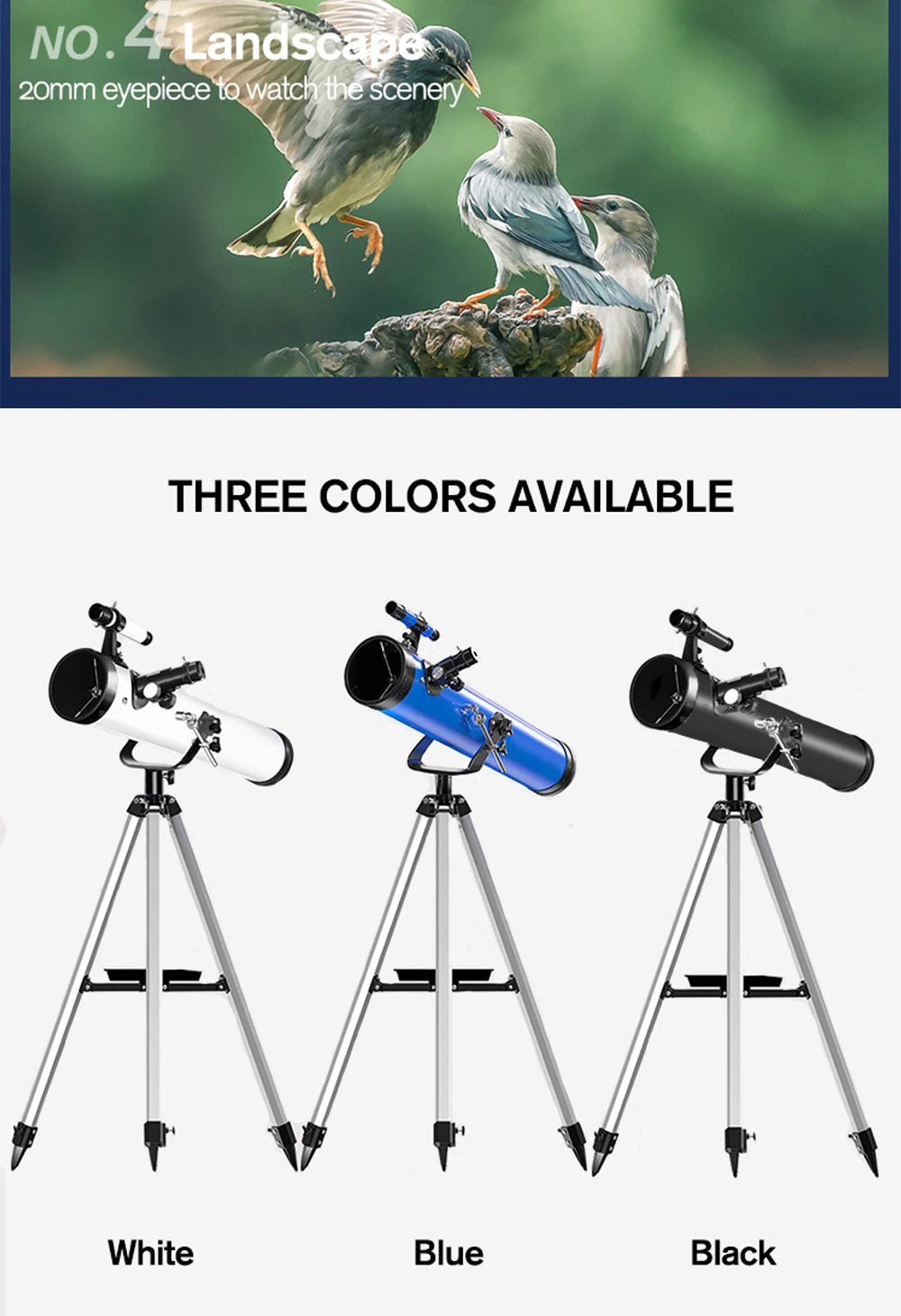 Professional Astronomical Telescope, 875X Reflective Monocular, Astronomic HD, Space Stargazing, Bird Watching, Gift for Kids