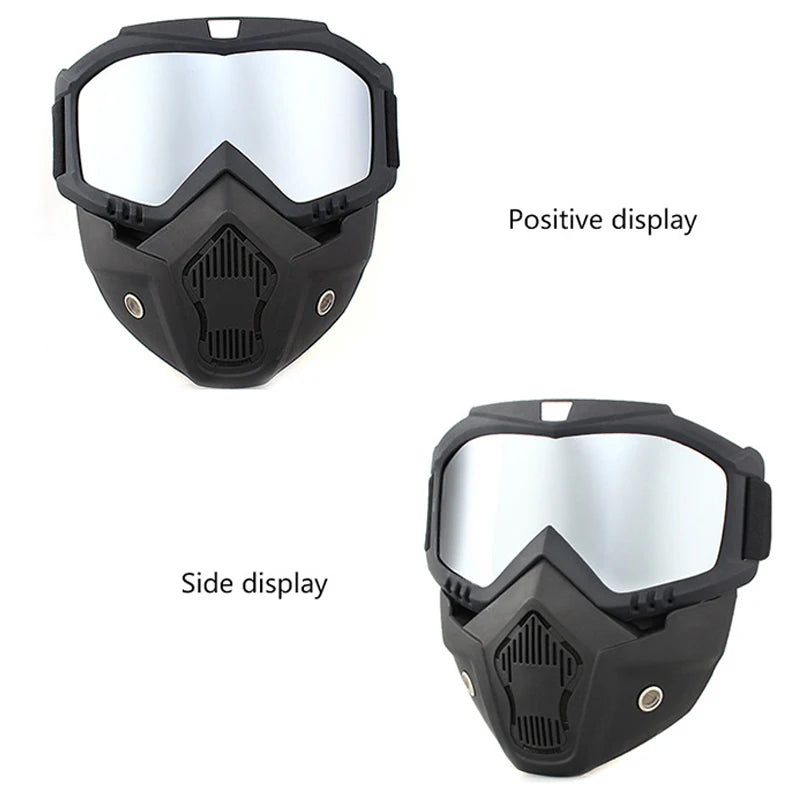 Protective Motorcycle Face Mask Removable Full Face Tactical Motorcycle Helmet Goggles Riding Motocross Glasses Moto Accessories