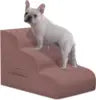 Mesa Lemon Dog Steps 3-Step Pet Ramp Stairs for Small Dogs & Cats Non-Slip Removable Easy Clean Cover