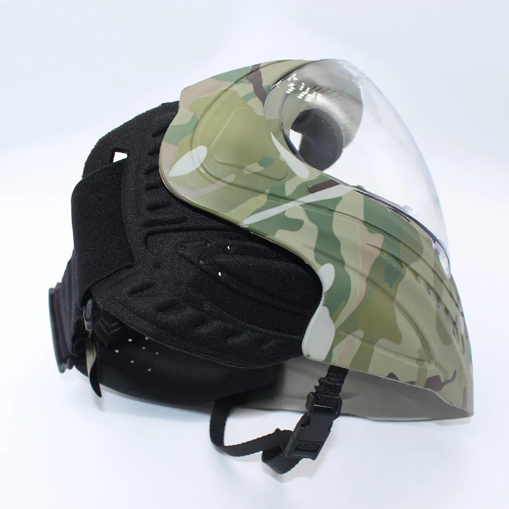 F1 Full Face Tactical Mask With Single Layer Paintball Safety Anti-fog Goggle Tactical Mask Tactical Airsoft Equipment F0022