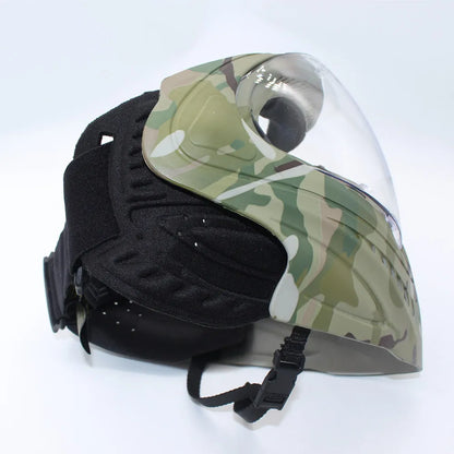 F1 Full Face Tactical Mask With Single Layer Paintball Safety Anti-fog Goggle Tactical Mask Tactical Airsoft Equipment F0022