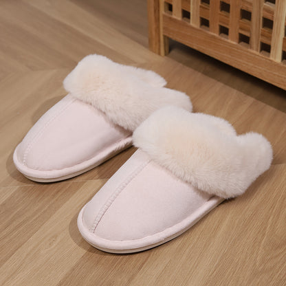 Shevalues Fashion Fur Slippers Women Fluffy Winter House Shoes Memory Foam Fuzzy Slippers Short Plush Slipper Indoor And Outdoor