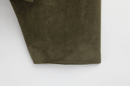 European and American Cross-Border Women's Clothing 2025 Early Spring New Fashion Suede Casual Style Versatile Casual Simple Aviator Jacket