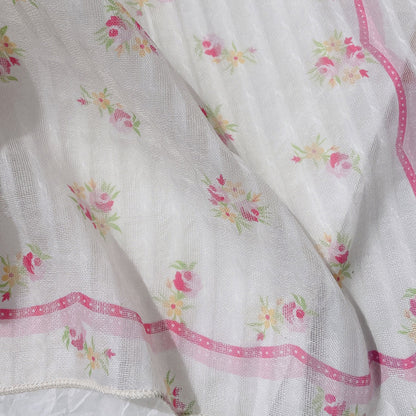Upgraded Japanese cotton and linen square scarf 58x58 breathable all-match pastoral style floral photo matching scarf headscarf for women