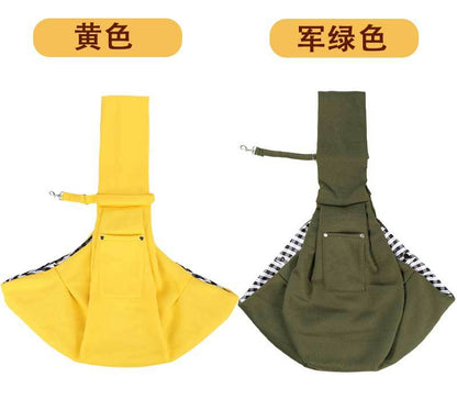 in stock new polyester pet diagonal bag with pocket capacity of 15kg inside out diagonal dog cat bag