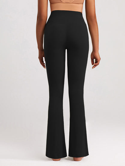 in stock High Waist Micro Yoga Pants Slimming Hip-lifting Dance Pilates Tight Pants Quick-drying Sports Fitness Horned Pants