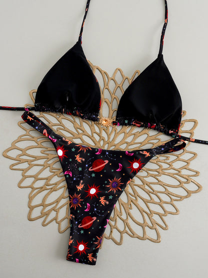 2025 European and American New Cross-Border Amazon Split Bikini Sexy Brazilian Bikini Export Beach Swimsuit