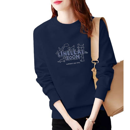 Heavy-weight Crewneck Sweatshirt Women's Autumn and Winter New Casual Women's Long Sleeve Upper Slight Fat Slimming plus size Belly Covering Hooded Jacket