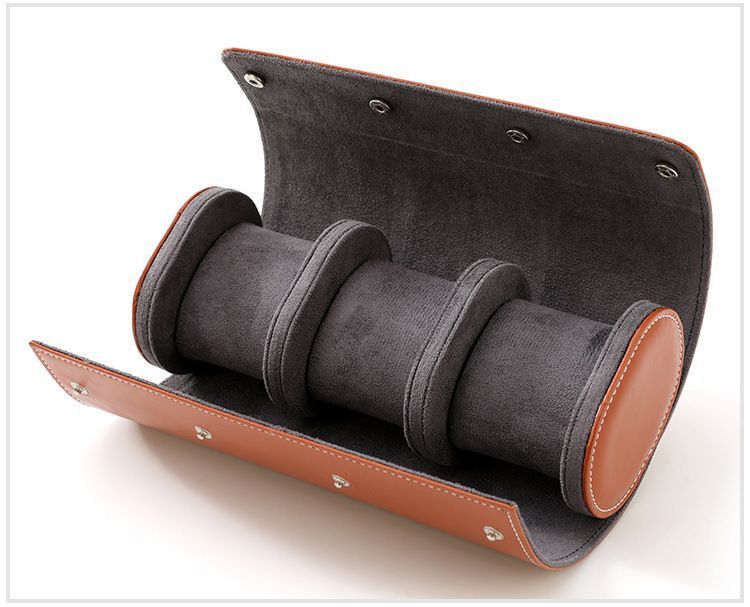 2025 Cross-Border Portable 1-Digit 2-Digit 3-Digit Watch Box Pu Leather Watch Storage Box Packaging Box Wholesale