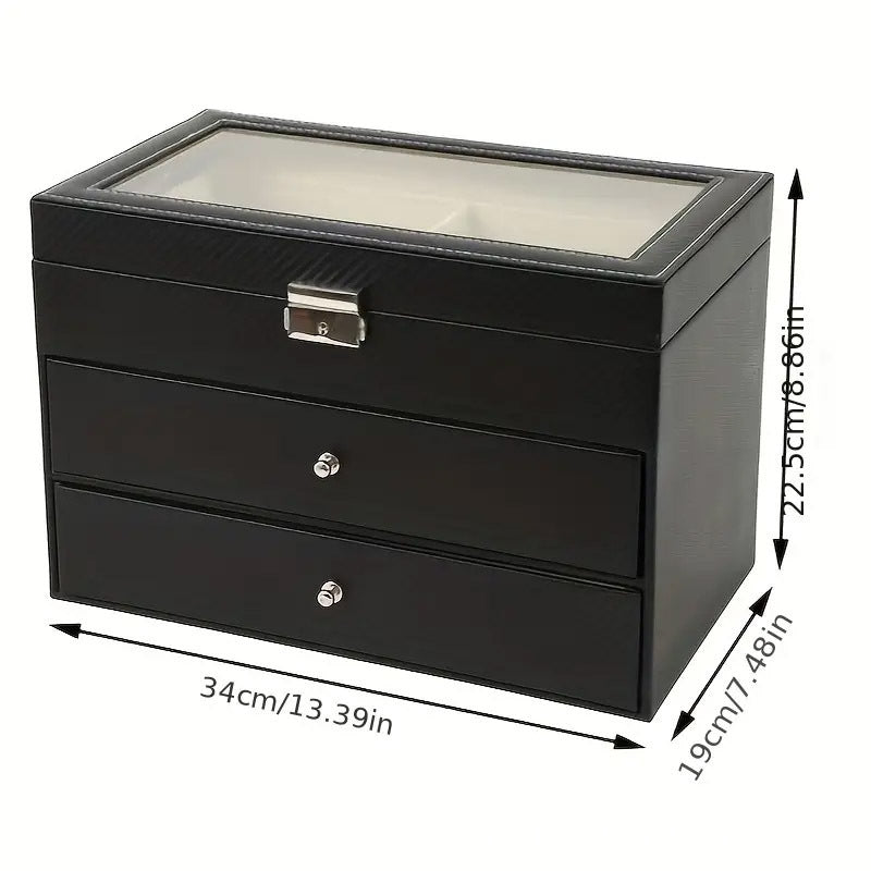 Ready-Made Watch and Glasses Boxes, High-End Leather Jewelry Boxes, Jewelry Boxes, Watch Storage Boxes, Watch Wholesale Factory