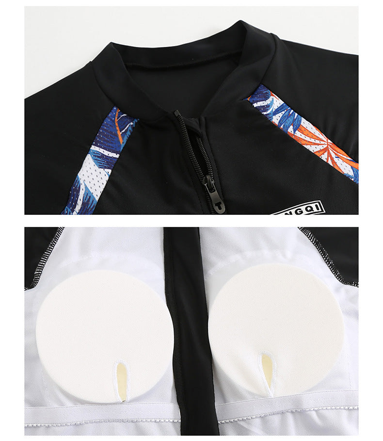 2025 New Japanese and Korean Sunscreen Long-sleeved Trousers Split Two-piece Surfer Suit plus size Dress Swimwear Women