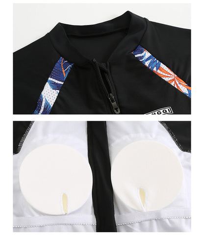 2025 New Japanese and Korean Sunscreen Long-sleeved Trousers Split Two-piece Surfer Suit plus size Dress Swimwear Women